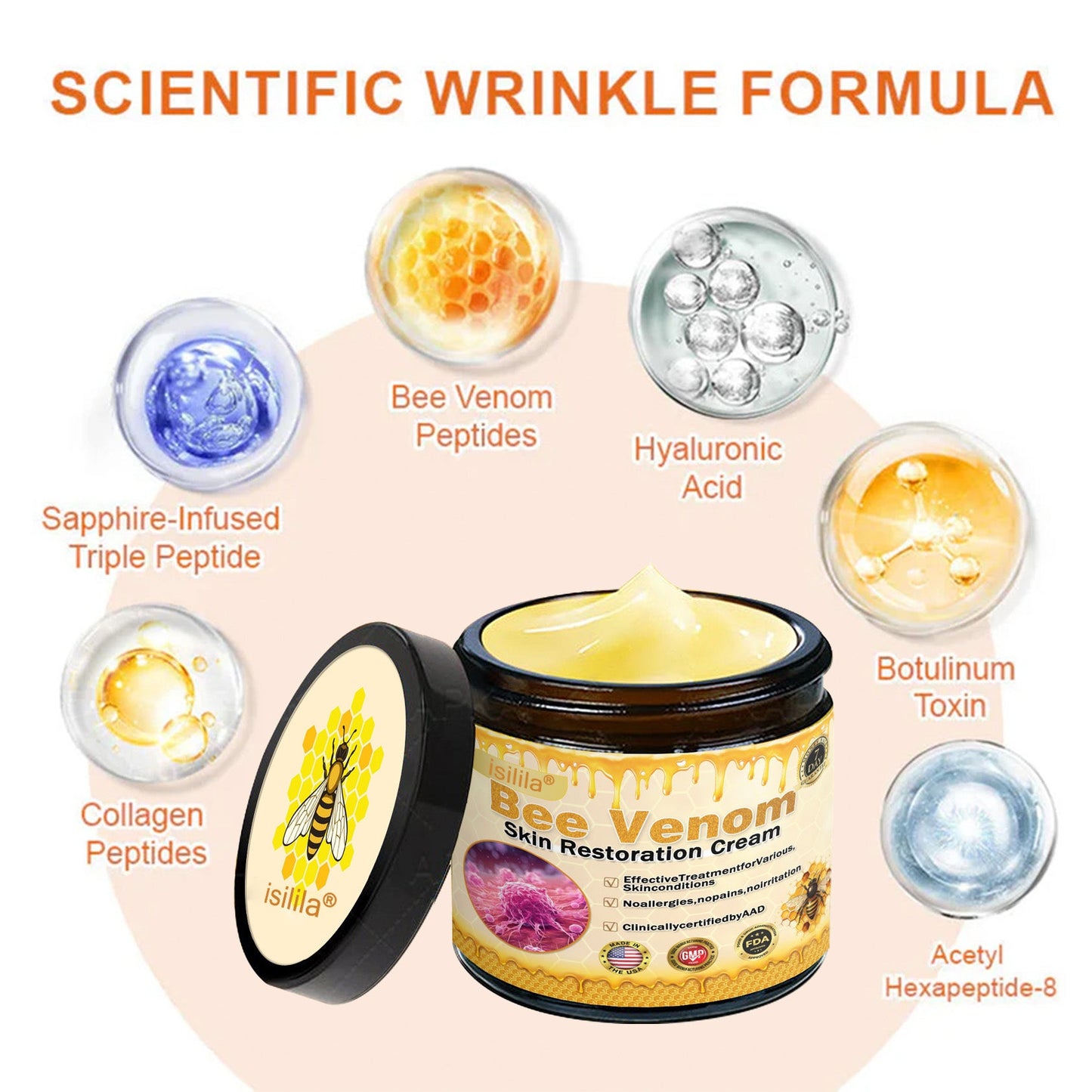👨‍⚕️Dermatologist Recommended🔥: Bee Venom · Botox Advanced Skin Rescue — Specifically Formulated for Paper-Thin, Fragile & Easy-Bruising Skin