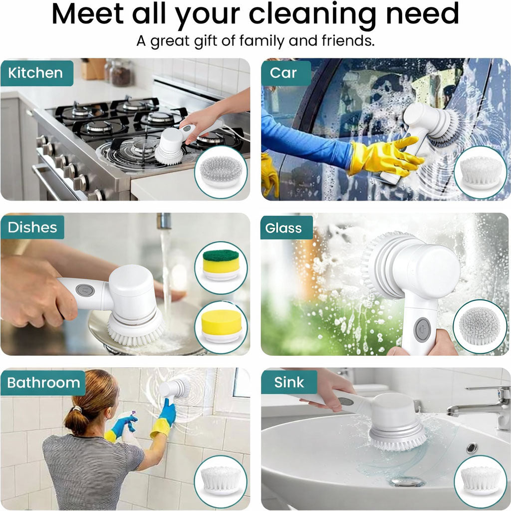 Clean Your Bathroom Without Scrubbing——Isilila®Powerful Electric Spin Scrubber That Removes Grime, Soap Scum & Buildup in Minutes