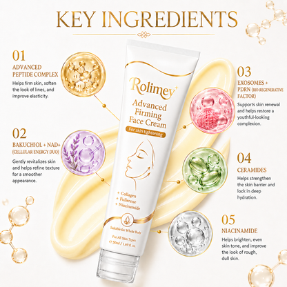 🎁💝Rolimey® Collagen Peptides Fullerene Cream, 2026 Upgraded 5-in-1 Model Tighten & Lift Cream for Crepey Skin, Wrinkles and Tightening for Skin Types