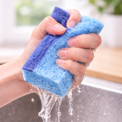 Jevania® Dual-Sided Power Cleaning Sponge（6-pack）  – Ultra Absorbent & Non-Scratch Kitchen Scrubber