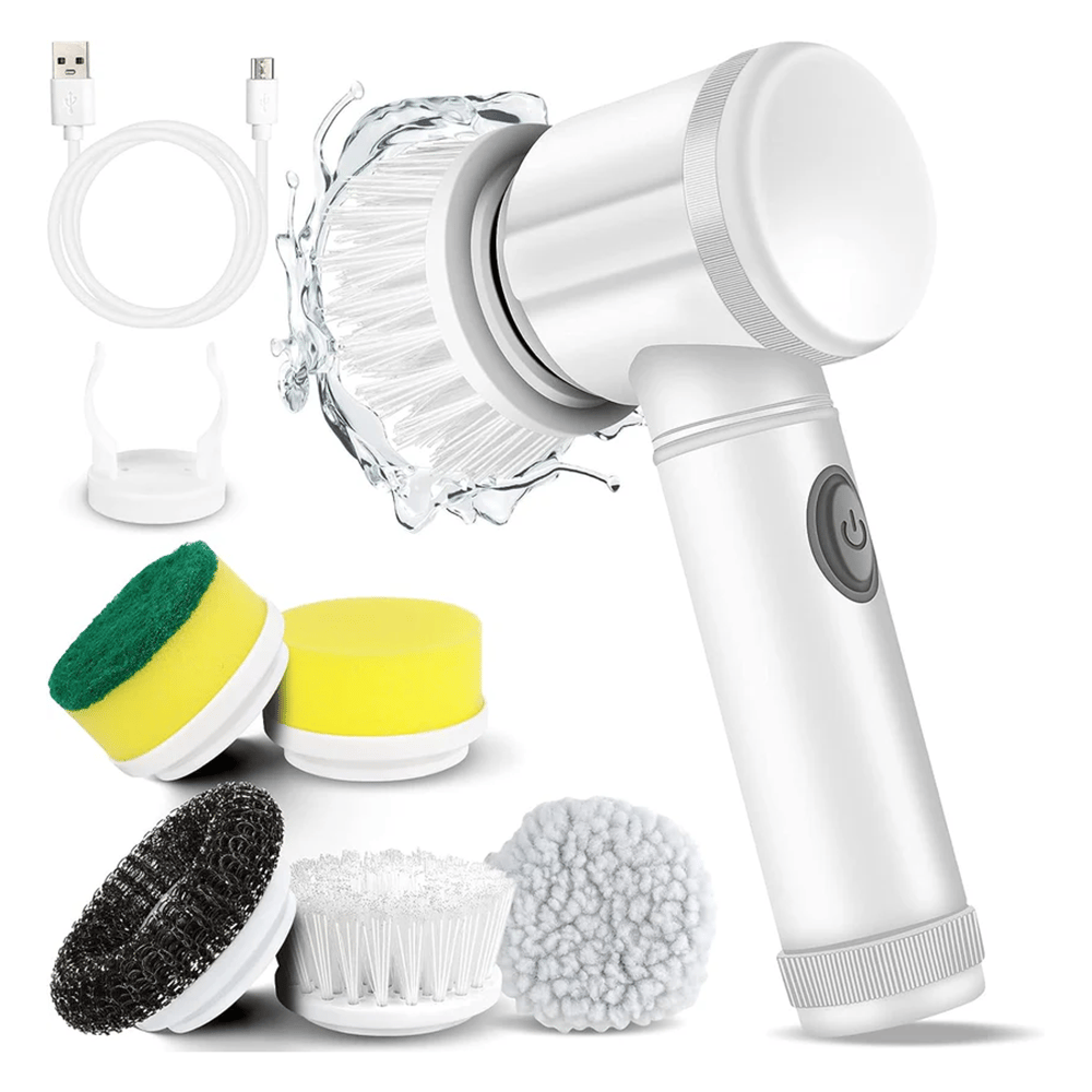 White with 5 brush heads