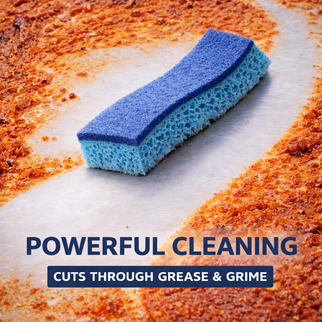 Jevania® Dual-Sided Power Cleaning Sponge（6-pack）  – Ultra Absorbent & Non-Scratch Kitchen Scrubber
