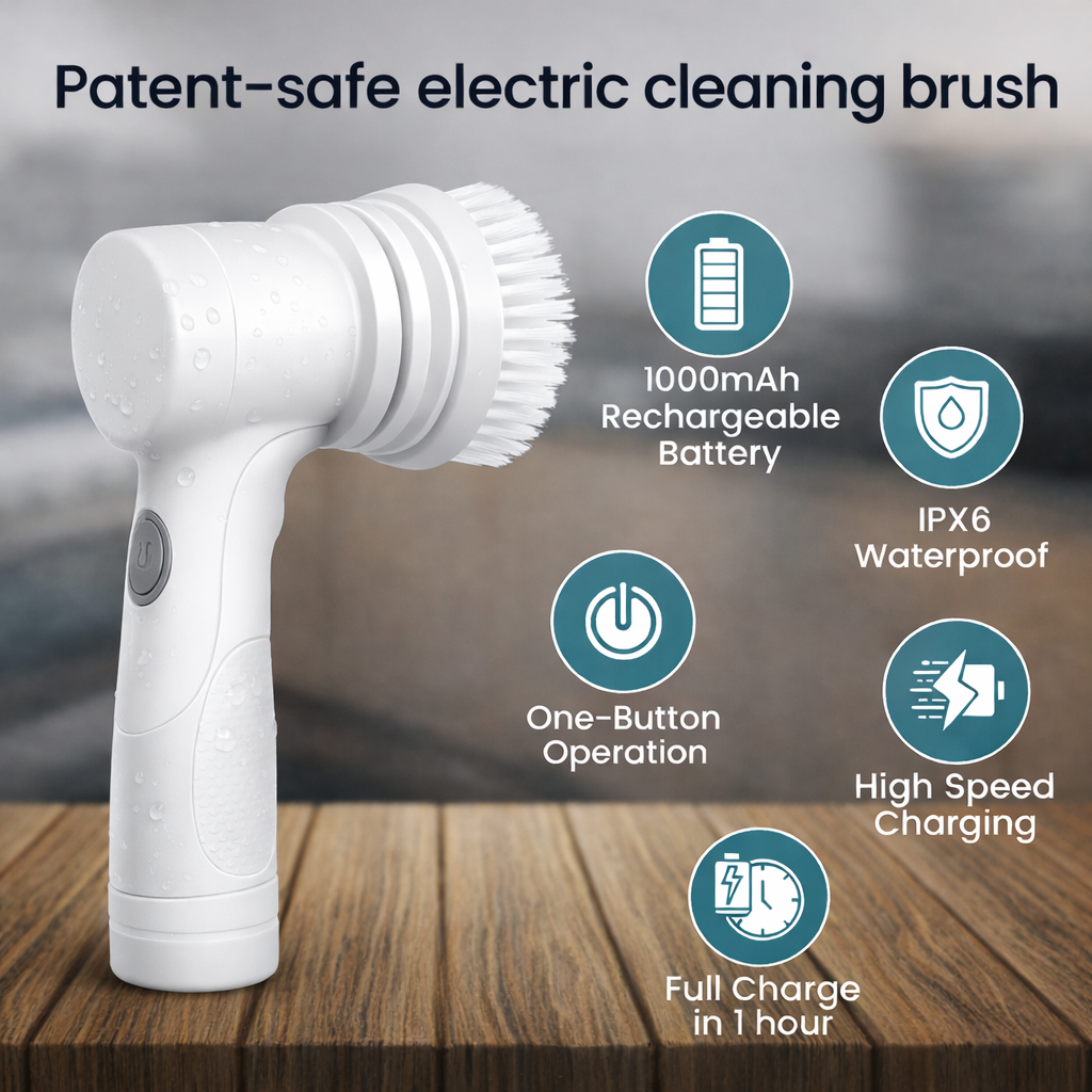 Clean Your Bathroom Without Scrubbing——Isilila®Powerful Electric Spin Scrubber That Removes Grime, Soap Scum & Buildup in Minutes