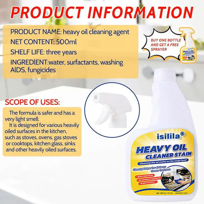 Isilila®All Purpose Kitchen Heavy Oil Cleaning Agent-Antibacterial Spray for Countertops, Ovens, and Appliances