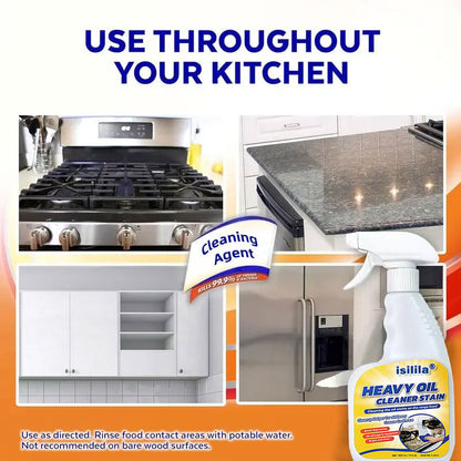 Isilila®All Purpose Kitchen Heavy Oil Cleaning Agent-Antibacterial Spray for Countertops, Ovens, and Appliances