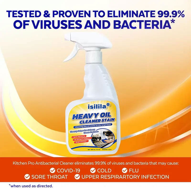 Isilila®All Purpose Kitchen Heavy Oil Cleaning Agent-Antibacterial Spray for Countertops, Ovens, and Appliances