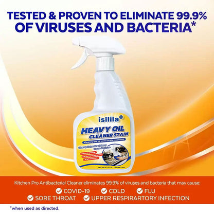 Isilila®All Purpose Kitchen Heavy Oil Cleaning Agent-Antibacterial Spray for Countertops, Ovens, and Appliances