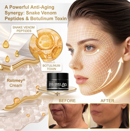 🔥 (Made in USA) - Rolimey® Snake Venom Peptide & Botox Wrinkle-Lift Tightening eye Cream with Collagen Peptides, 2026 New Tighten & Lift Cream for Face & Eye Area, for under-eye bags, fine lines around the eyes, dark circles, and sagging skin
