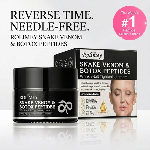🔥 (Made in USA) - Rolimey® Snake Venom Peptide & Botox Wrinkle-Lift Tightening eye Cream with Collagen Peptides, 2026 New Tighten & Lift Cream for Face & Eye Area, for under-eye bags, fine lines around the eyes, dark circles, and sagging skin